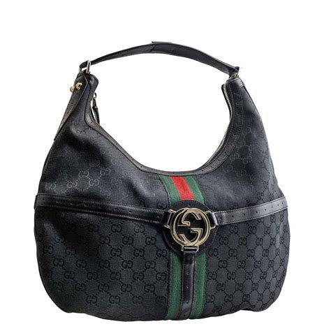 gucci black monogram logo purse|Gucci monogram shoulder bag.